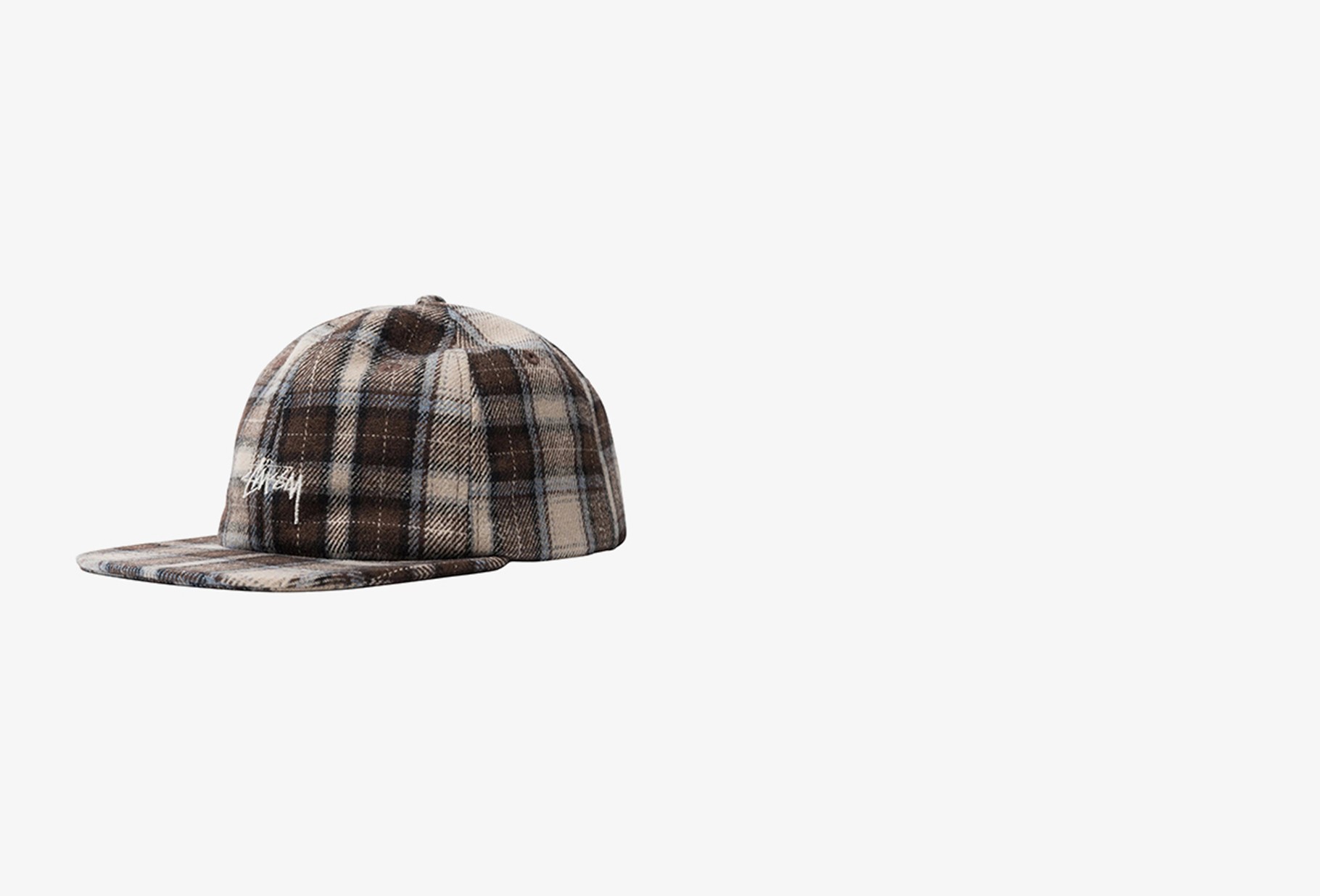 STUSSY / Flannel plaid stock Brown