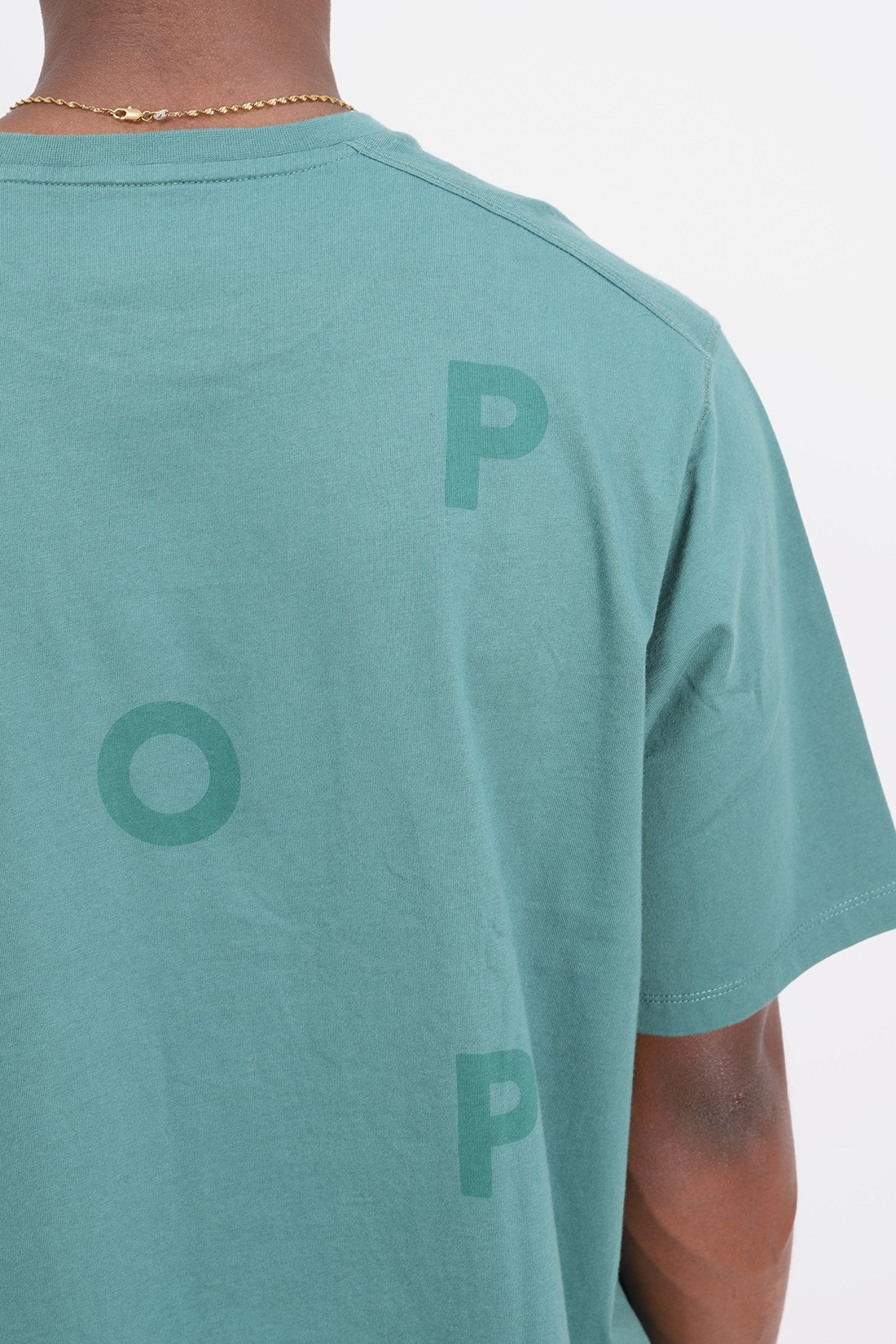 POP TRADING COMPANY / Logo t-shirt Bistro green