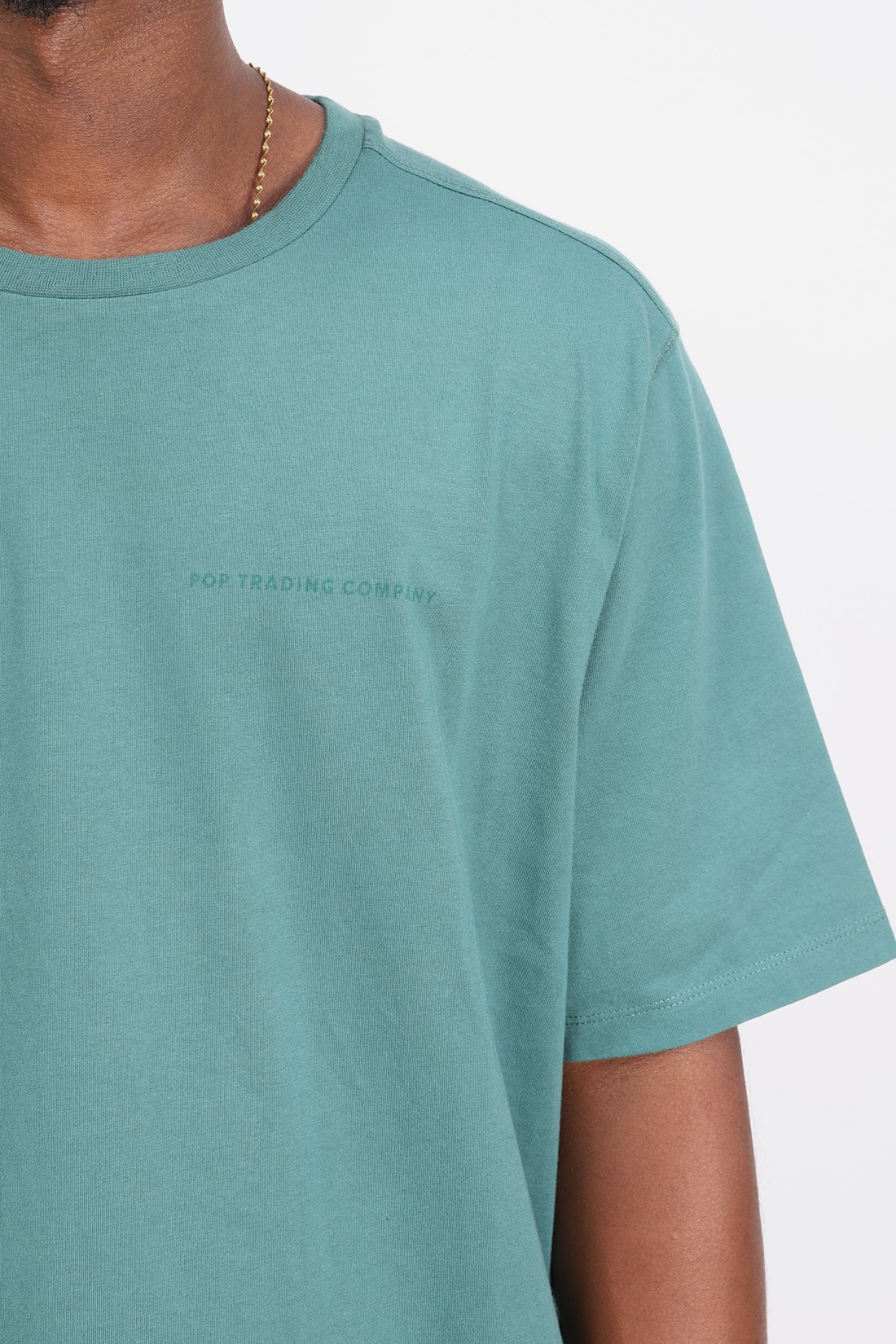 POP TRADING COMPANY / Logo t-shirt Bistro green