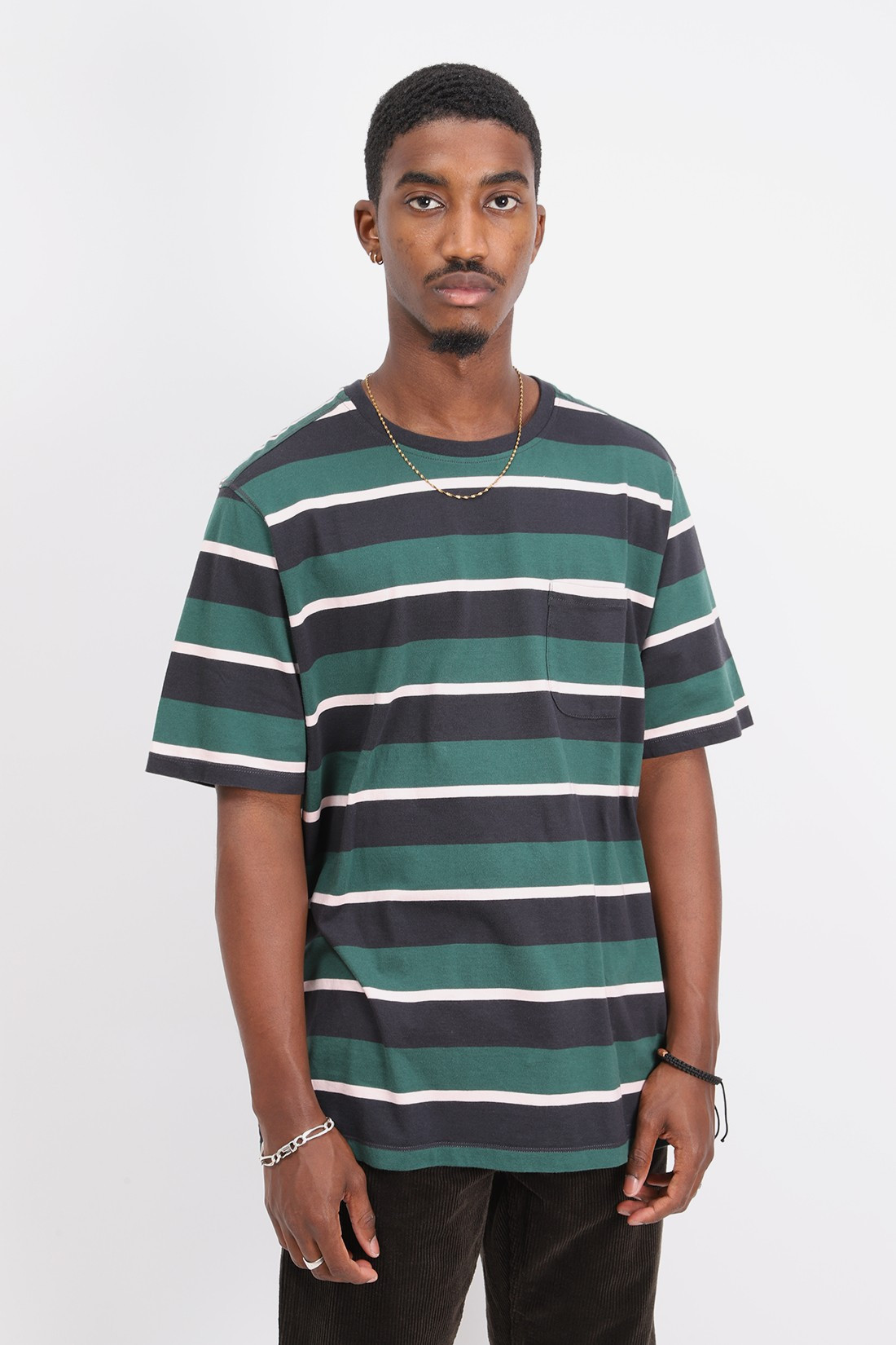 Pop Trading Company Striped Pocket T Shirt Multicolor Graduate