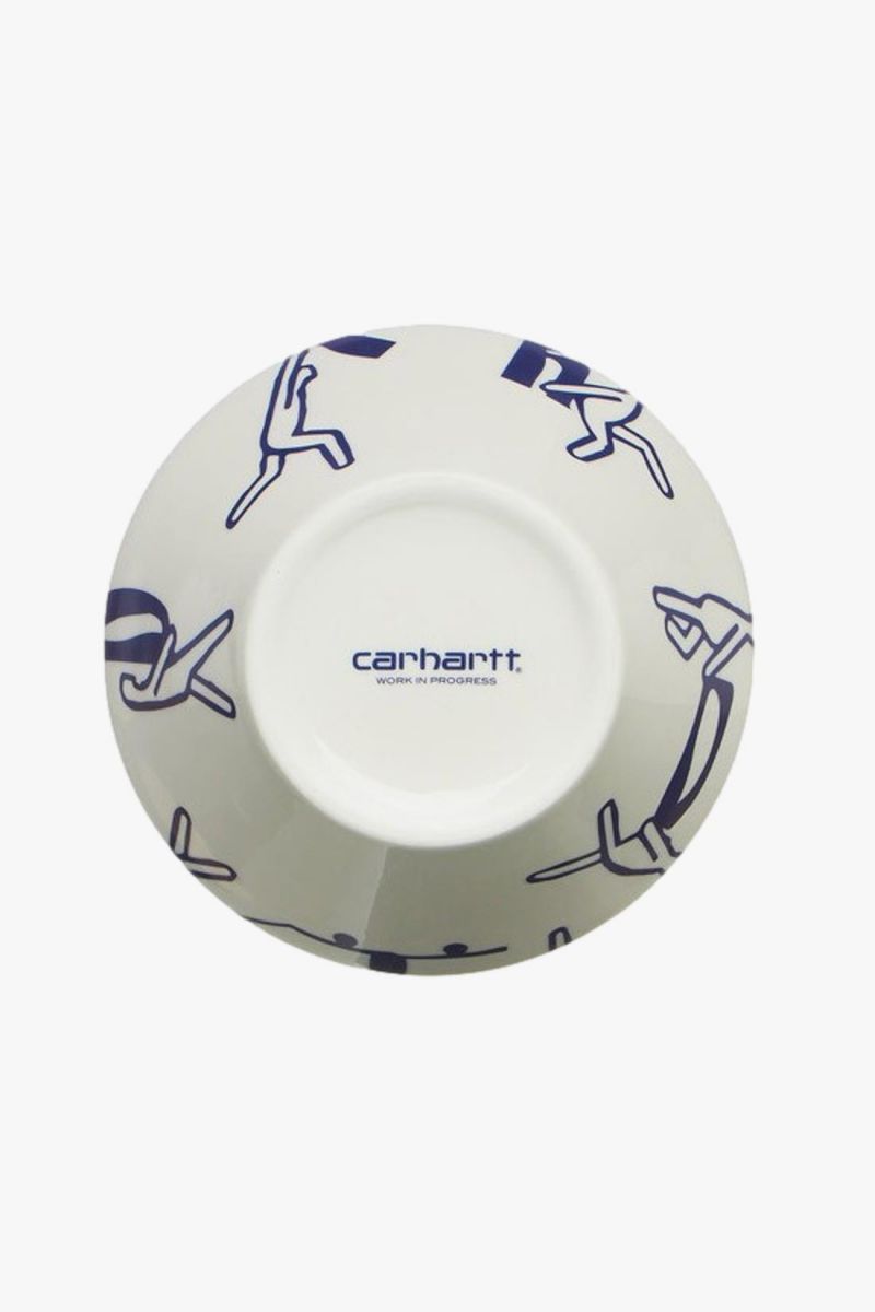 Detroit vase ceramic White/cobalt blue