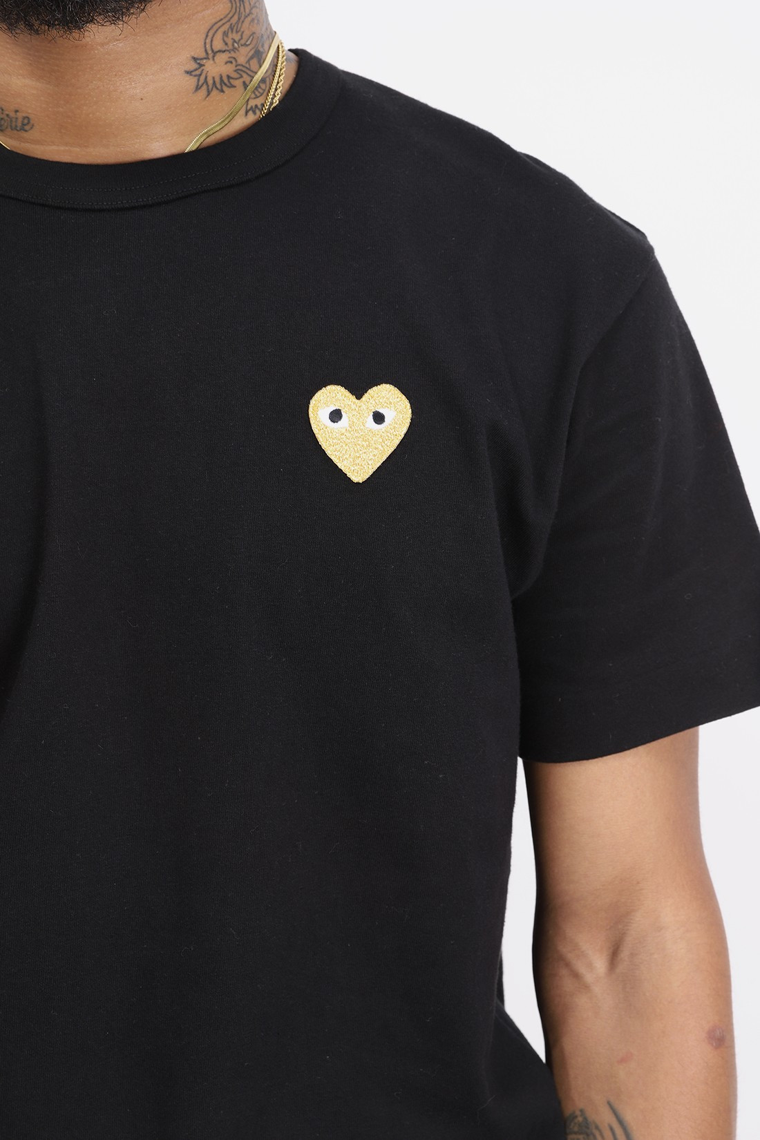 COMME DES GARÇONS PLAY / Play gold heart t-shirt Black