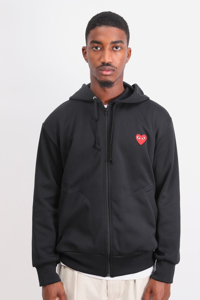 Play hooded zipped sweatshirt Black