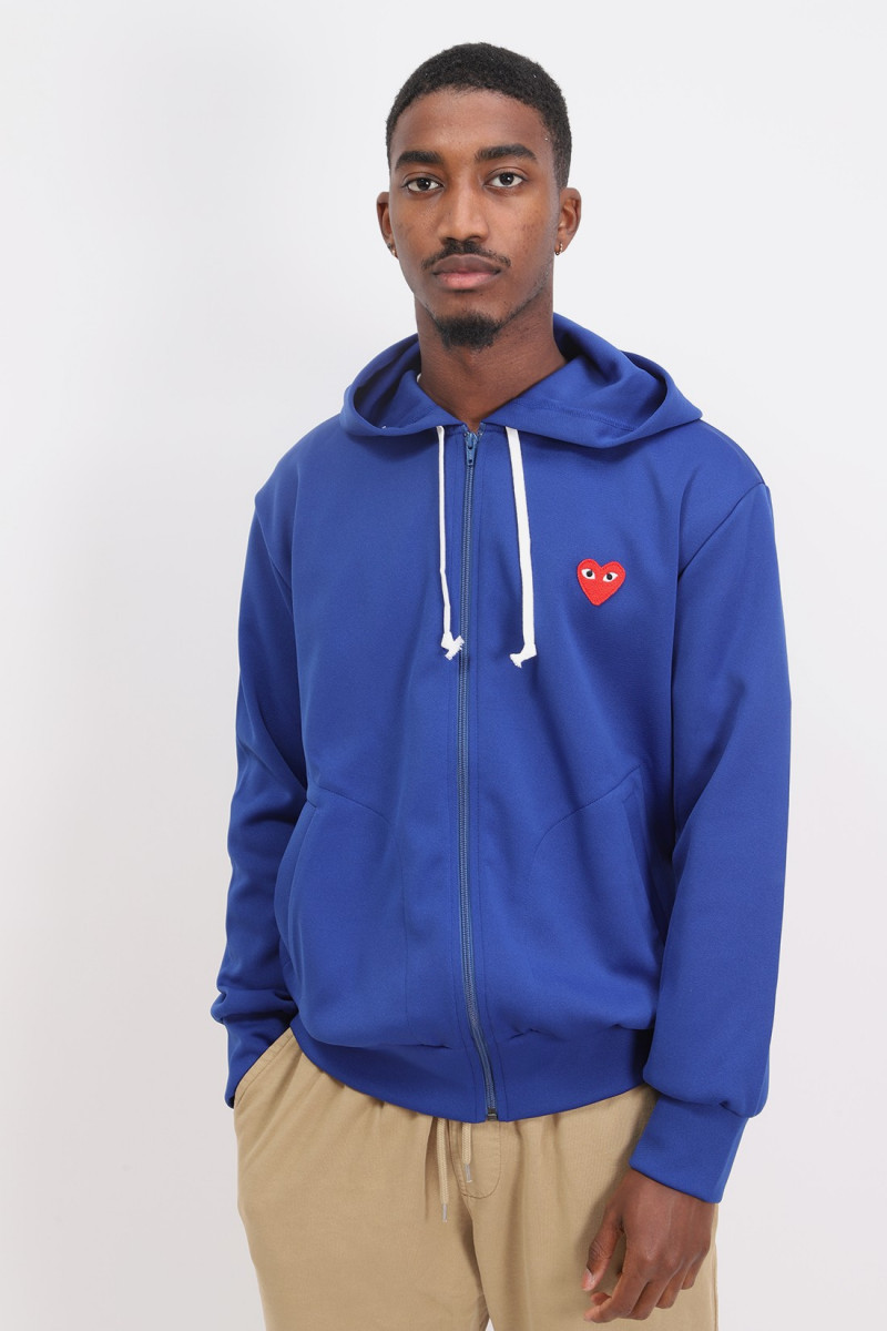 Play hooded zipped sweatshirt Navy