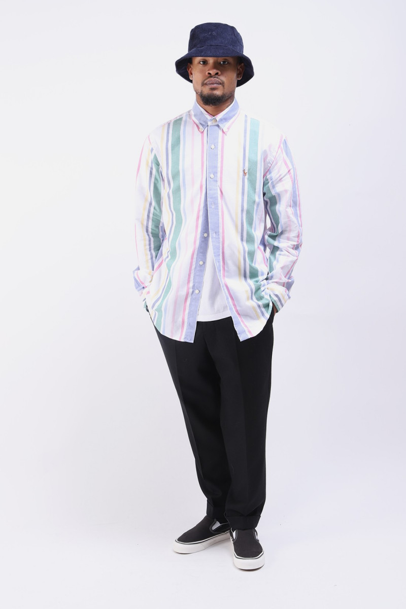 Custom fit oxford shirt stripe Multi
