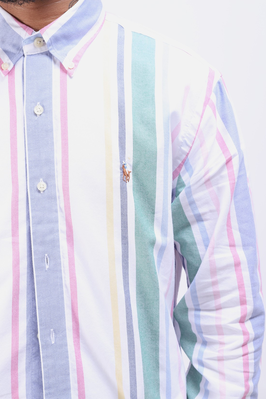POLO RALPH LAUREN / Custom fit oxford shirt stripe Multi