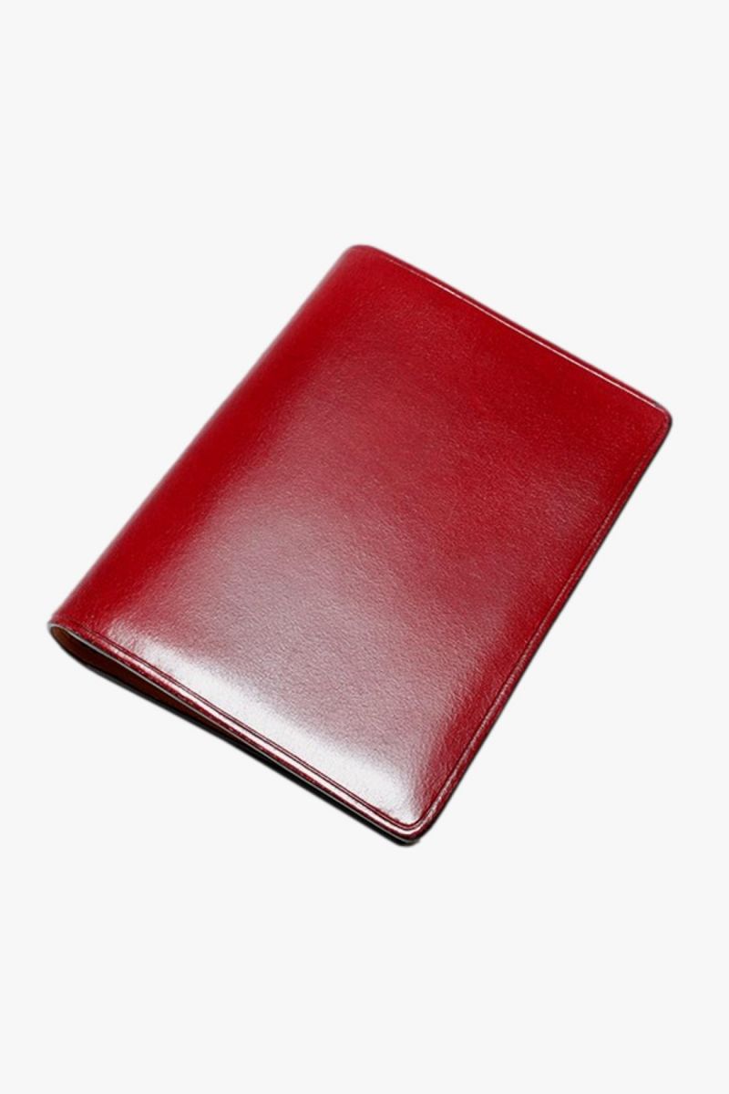 Bi-fold card case Tibetan red