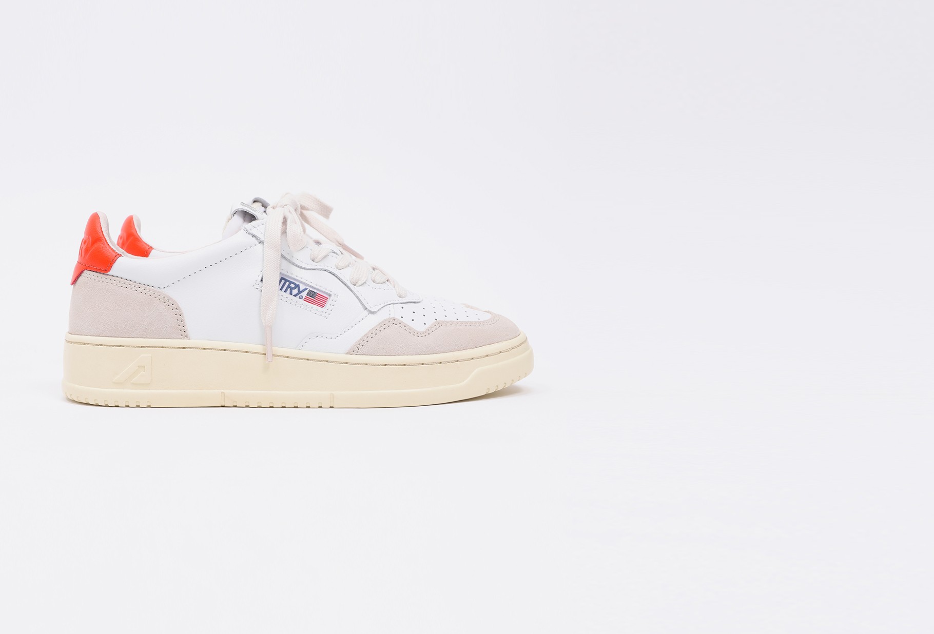 AUTRY / Autry ls45 Leat/suede wht/or