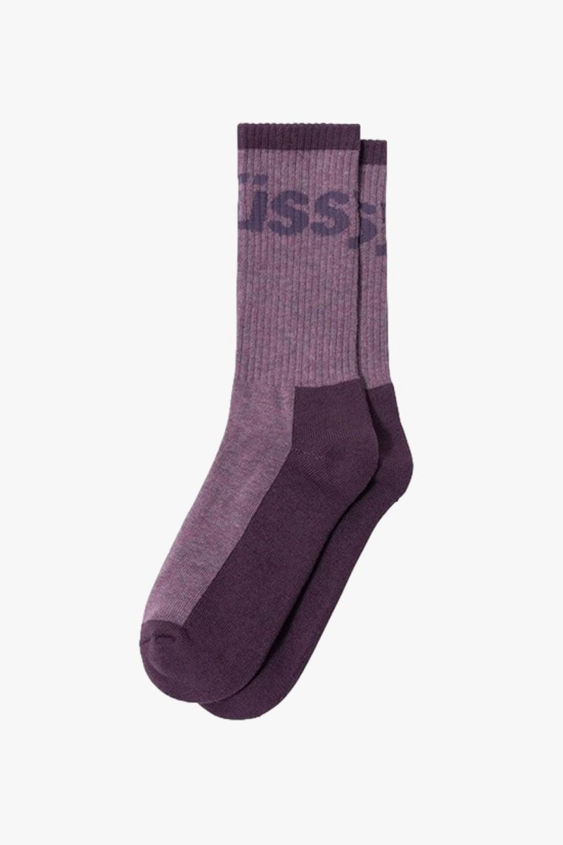 Logo jacquard trail socks Purple