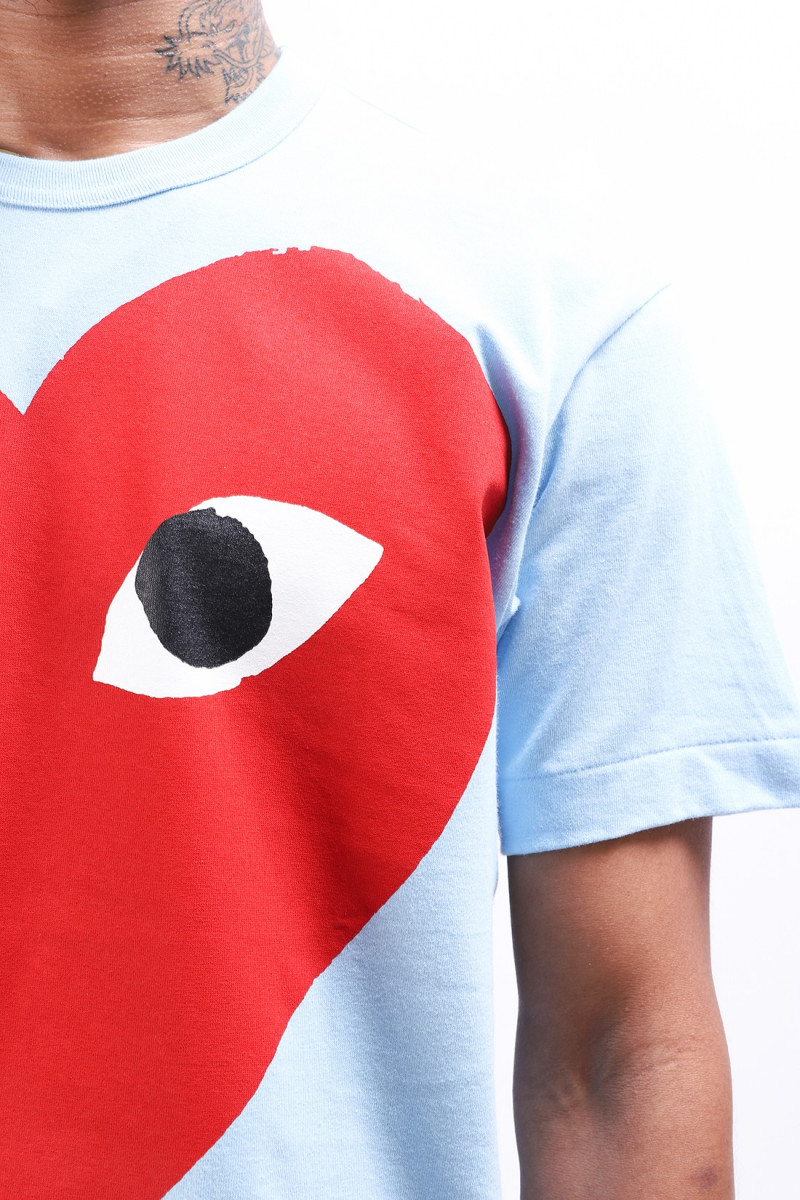 Bright heart logo t-shirt Blue