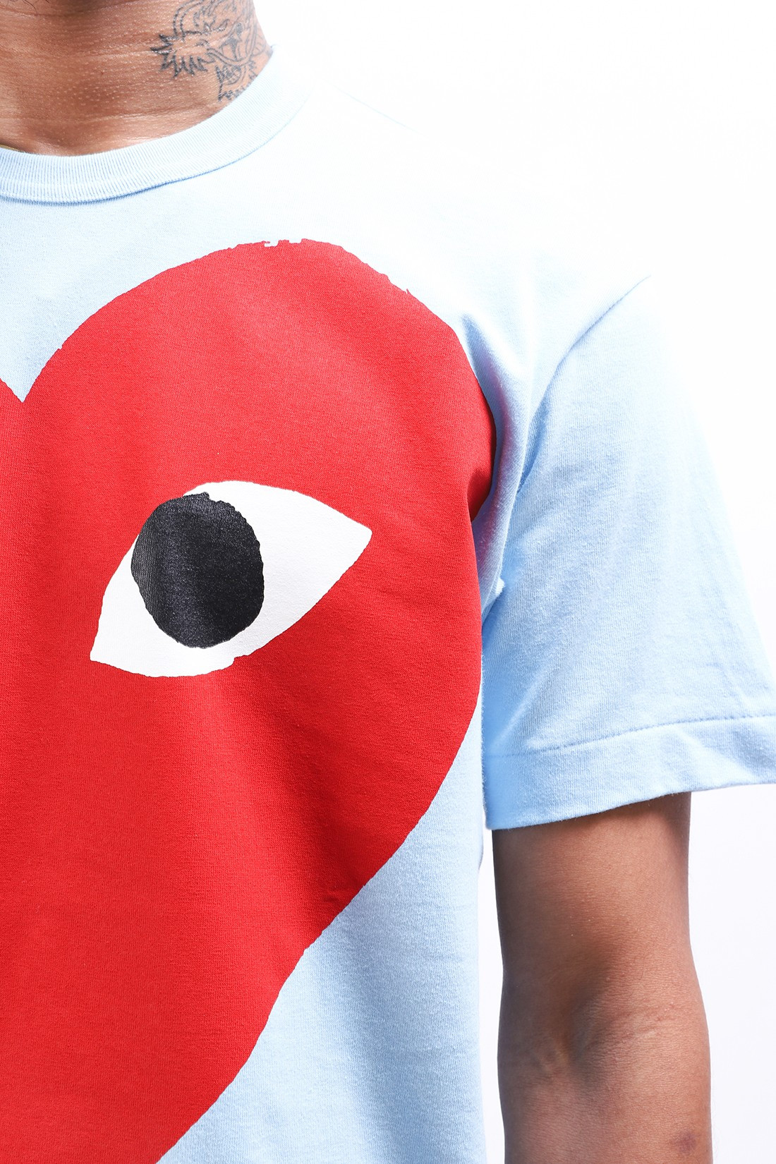 COMME DES GARÇONS PLAY / Bright heart logo t-shirt Blue