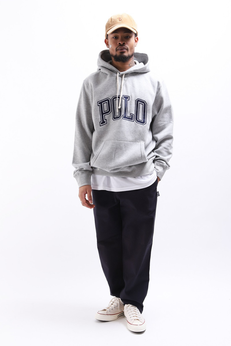 Polo logo fleece hoodie Andover heather