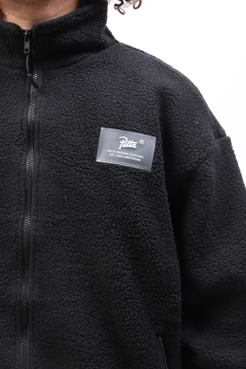 Patta sheerling fleece jacket Black