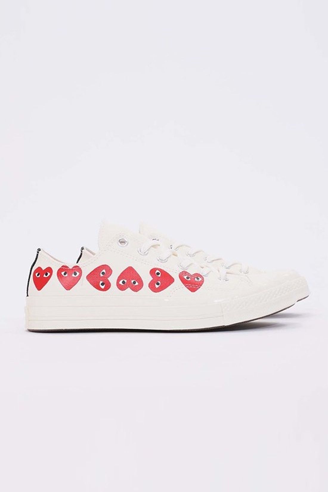 Comme des garcons sale converse low white