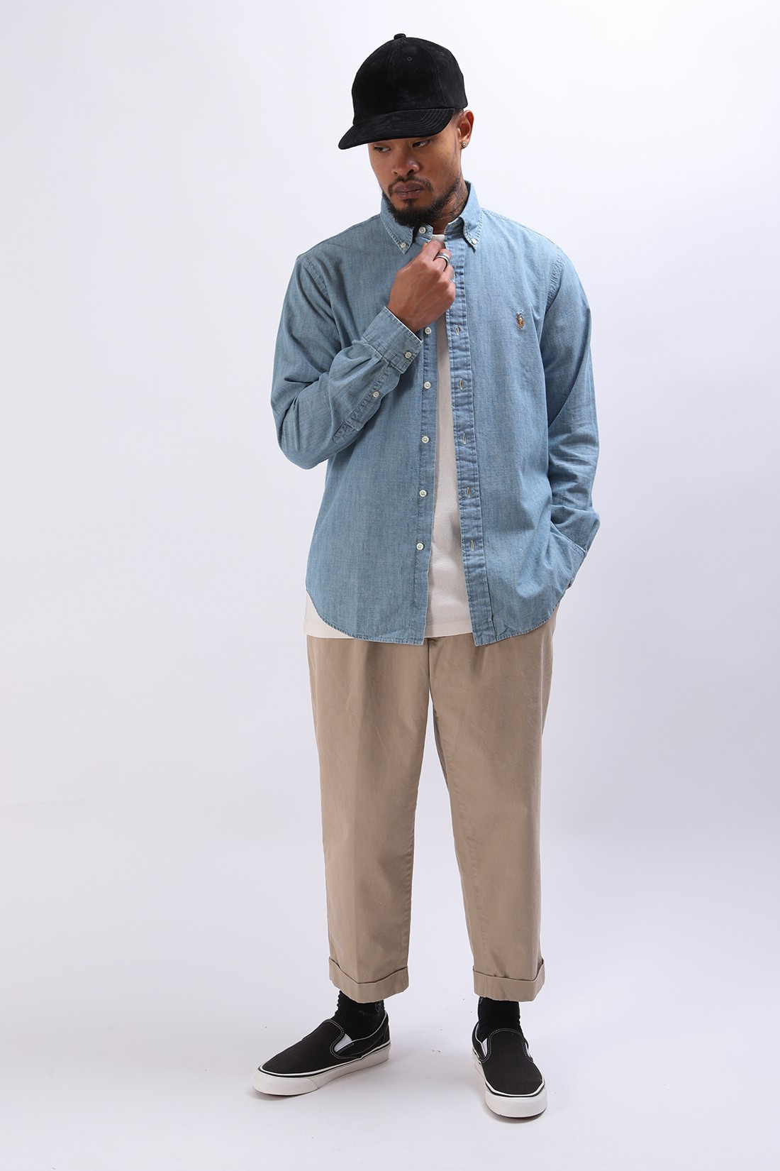 Custom fit oxford Chambray