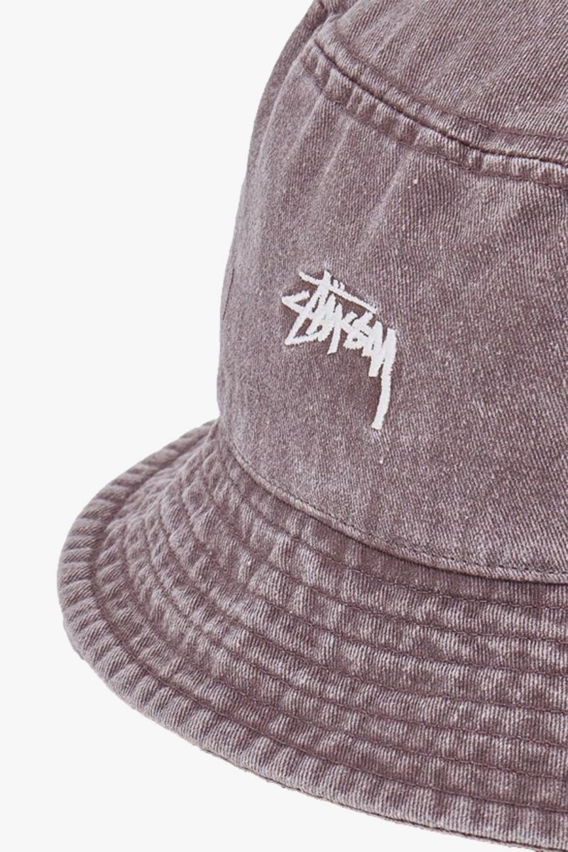 Stussy Washed stock bucket hat Brown - GRADUATE STORE