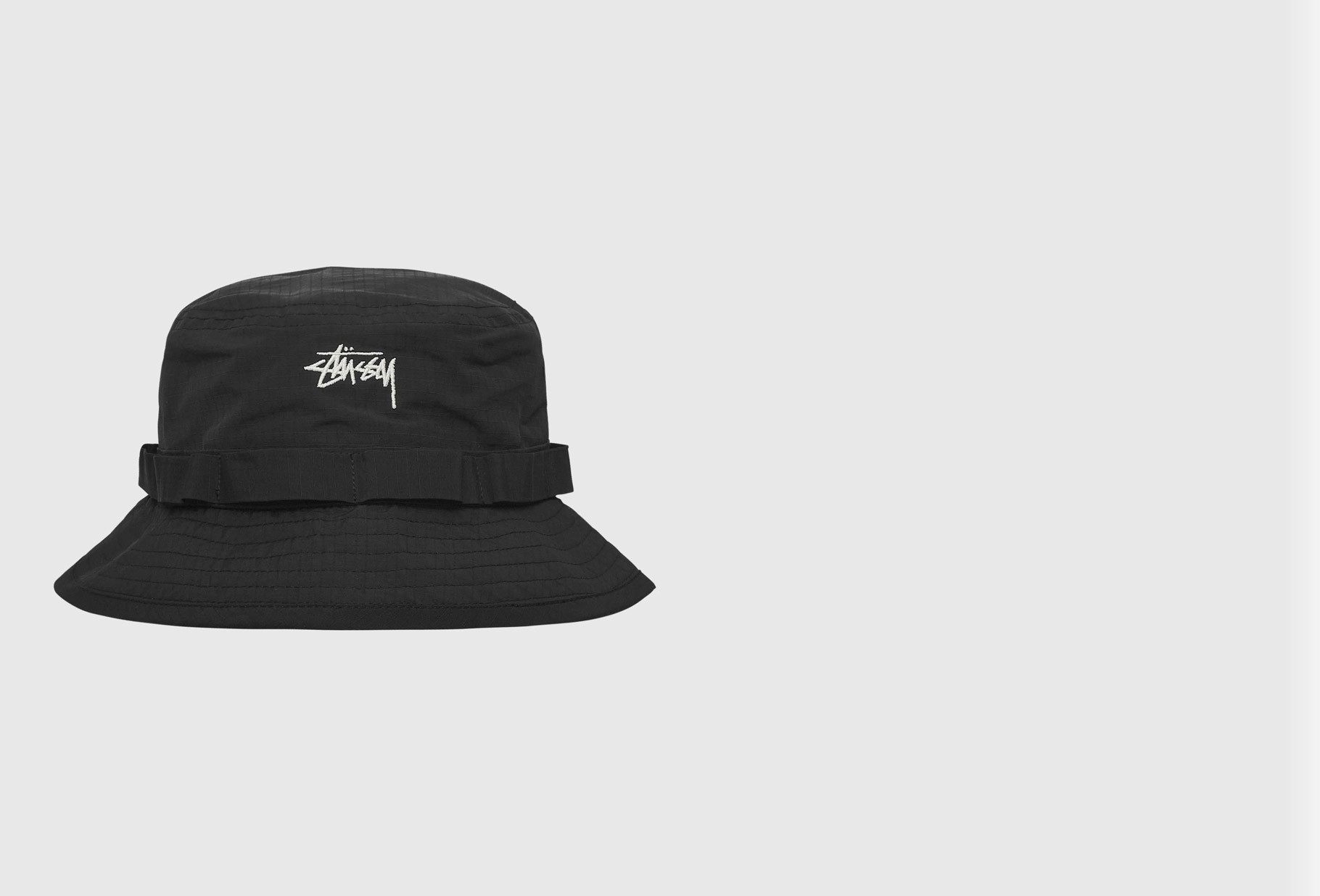 STUSSY / Nyco ripstop boonie hat Black