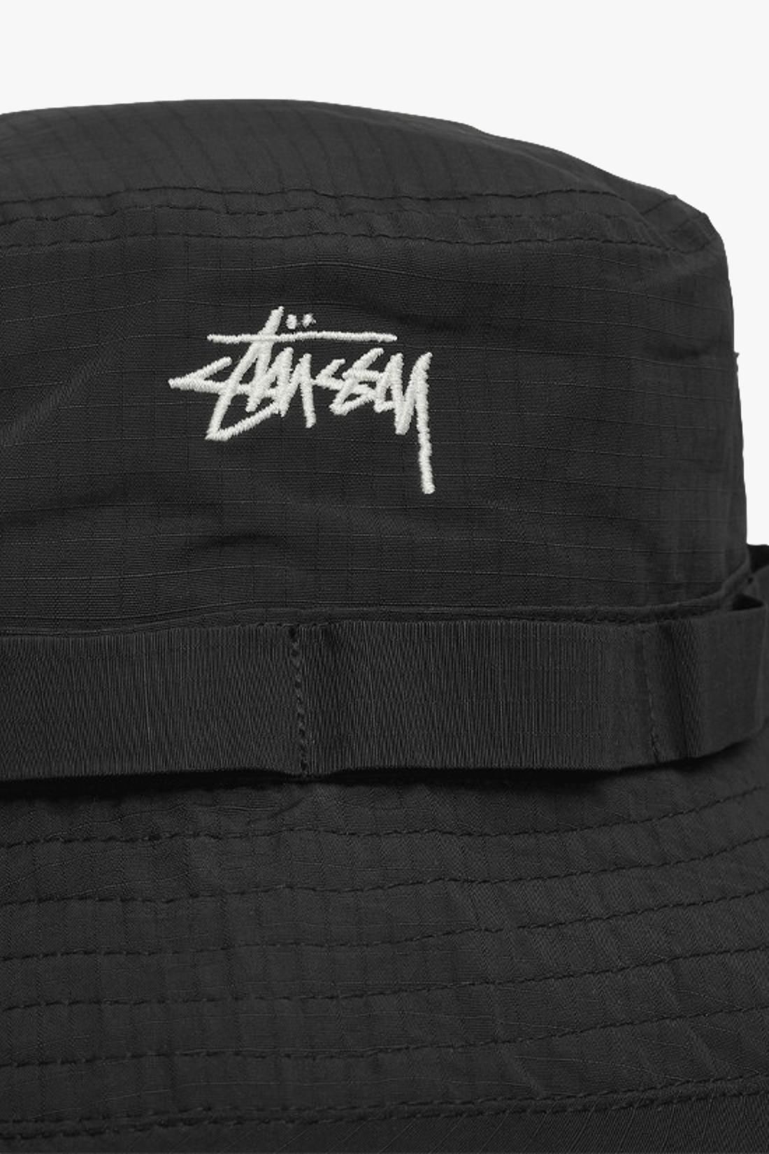 STUSSY / Nyco ripstop boonie hat Black