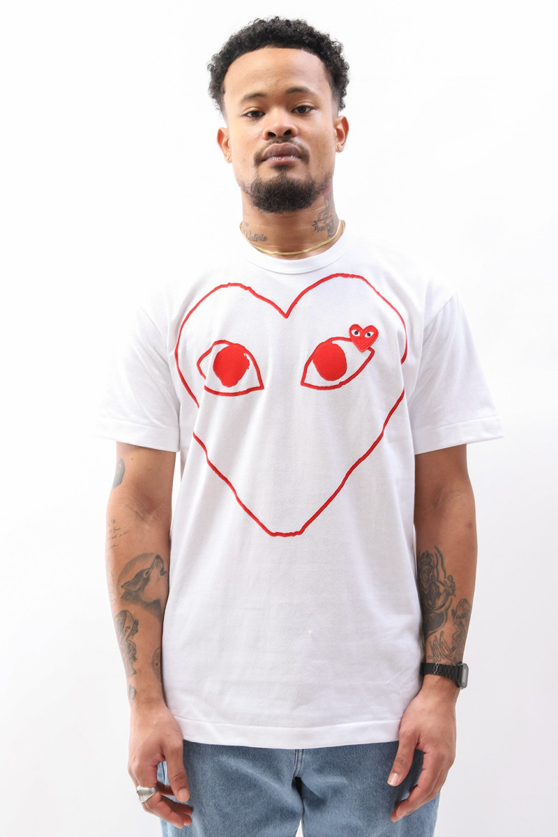 Red play t-shirt red eyes White