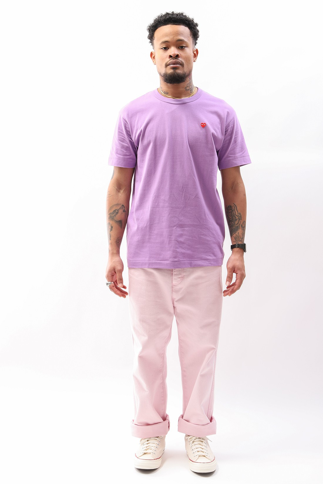 comme des garcons play purple t shirt