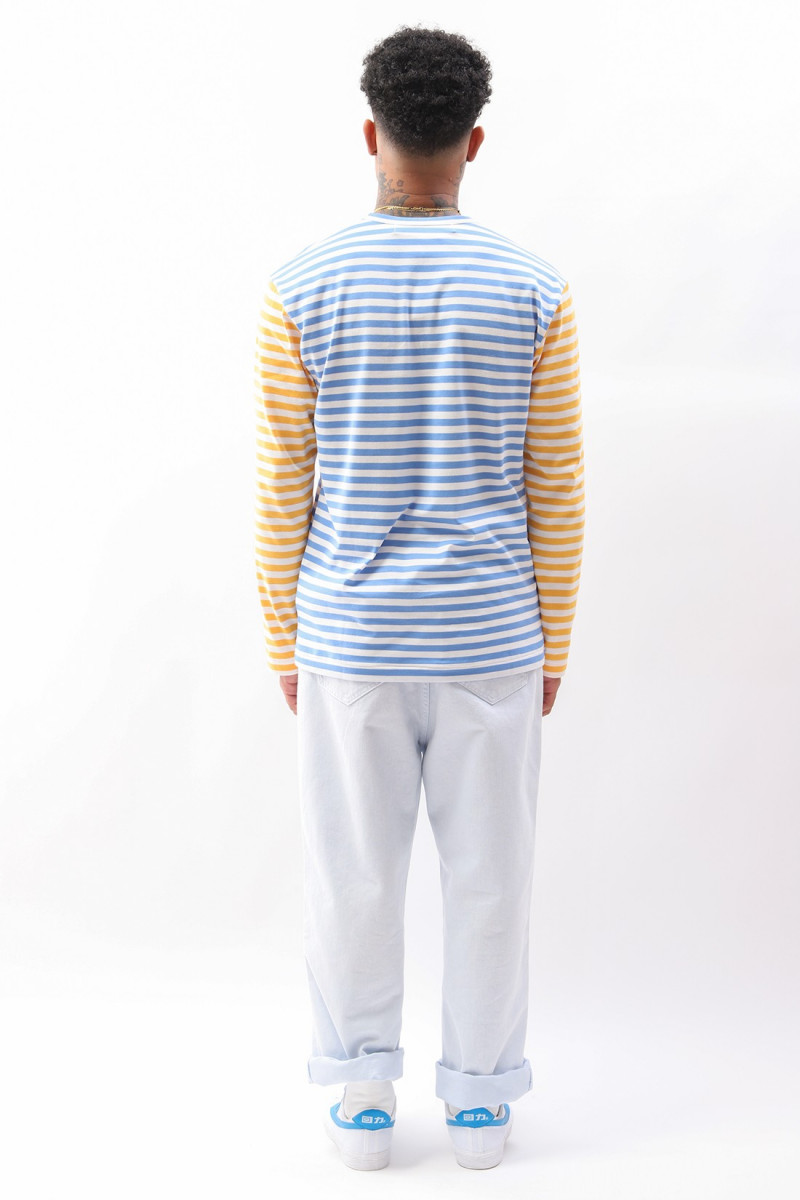 Play bi-color striped t-shirt Blue/yellow