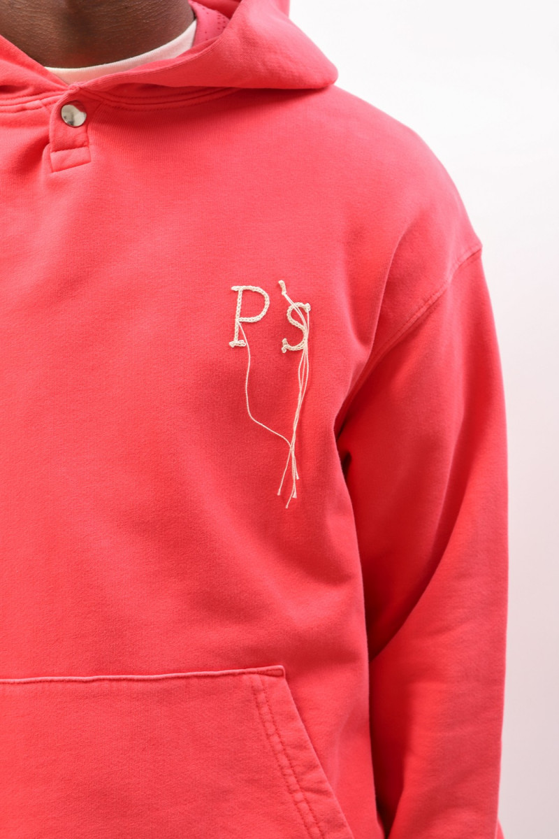 P's hood over mineral dyed Corallo