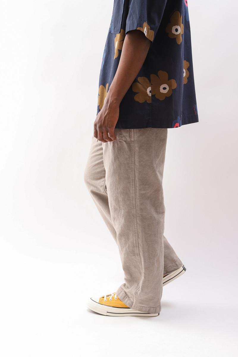 Time off trousers cotton linen Mineral dyed sand
