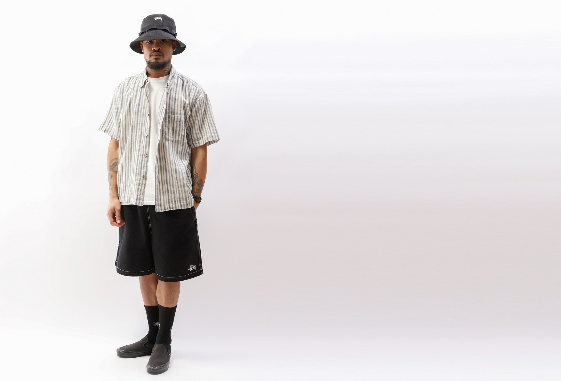 stussy 22ss wrinkly cotton gauze shirt s - シャツ