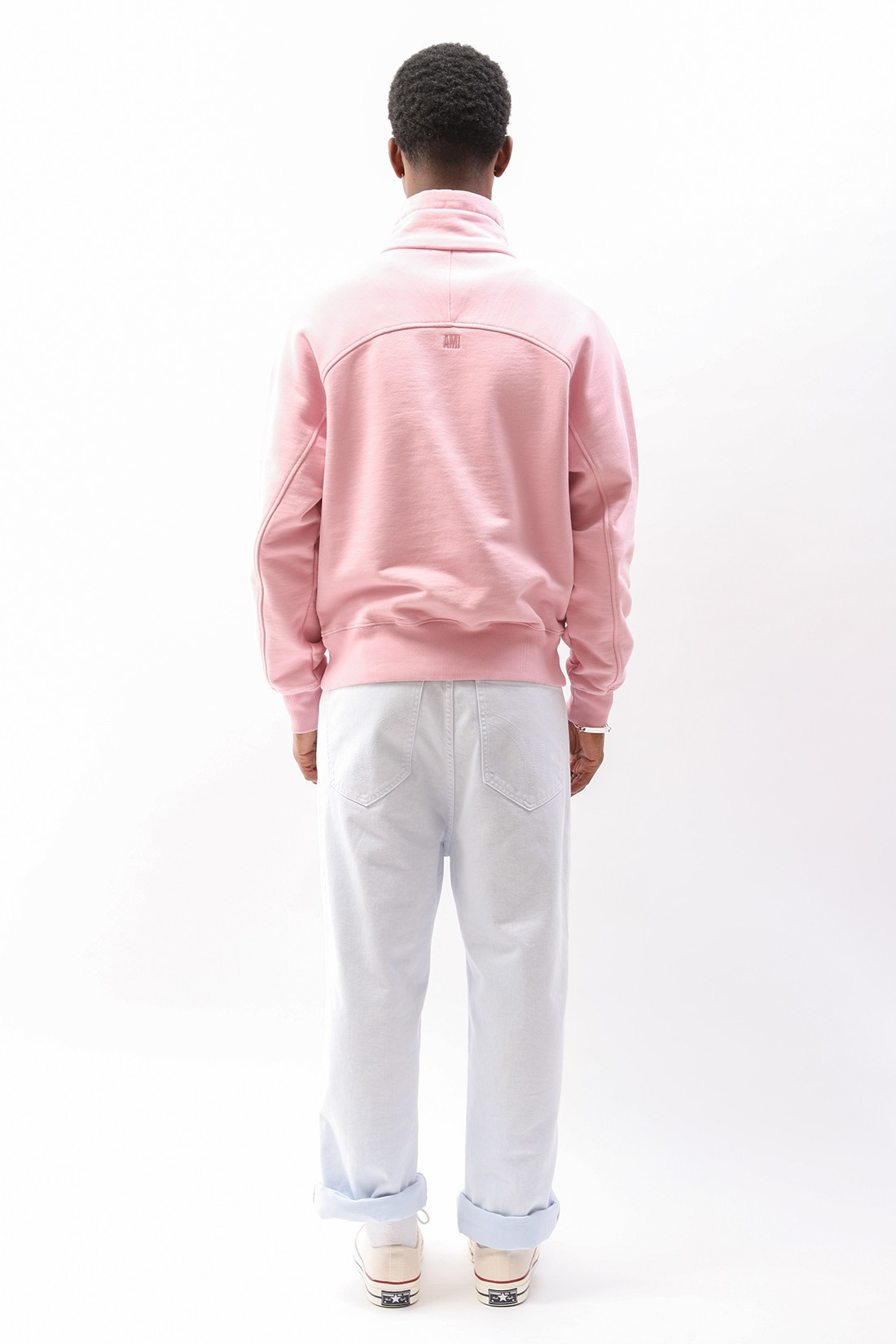 AMI / Sweatshirt oversize ami de Coeur pale pink