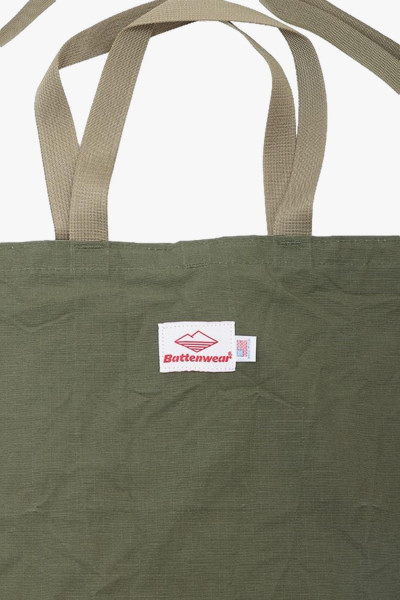Battenwear Packable totebag cotton Olive drab - GRADUATE STORE