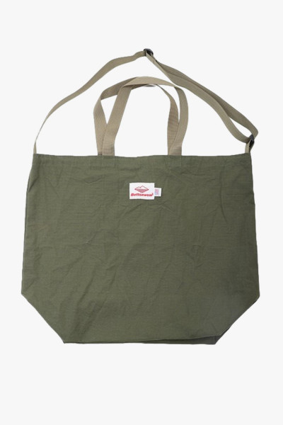 Packable totebag cotton Olive drab