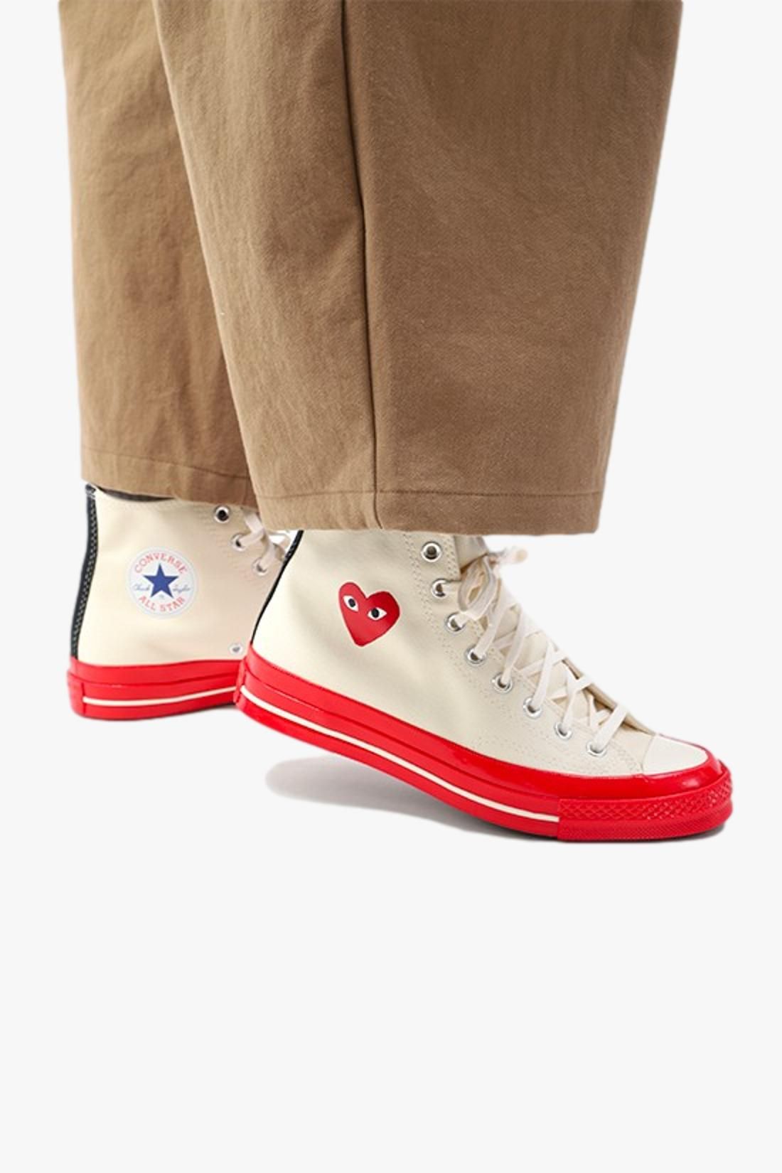 Converse red sole high top White