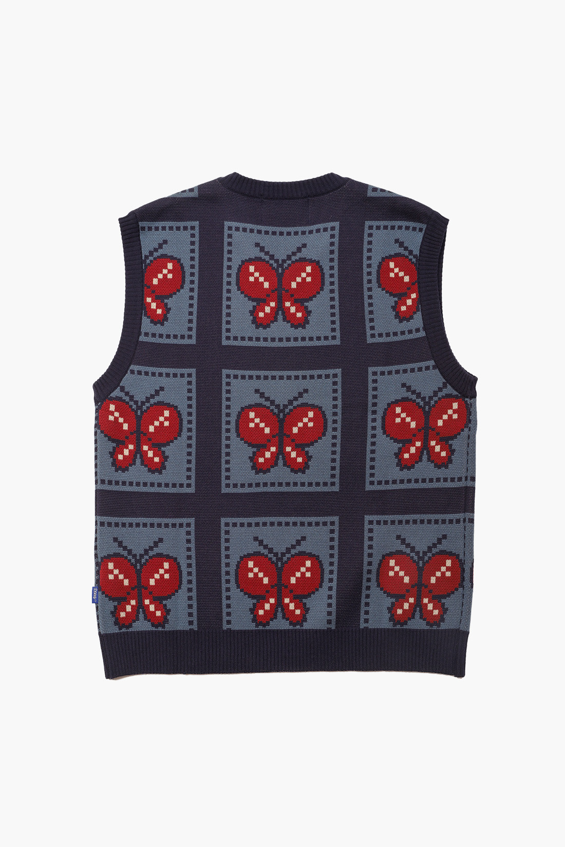 Awake ny Butterfly sweater vest Blue/red - GRADUATE STORE