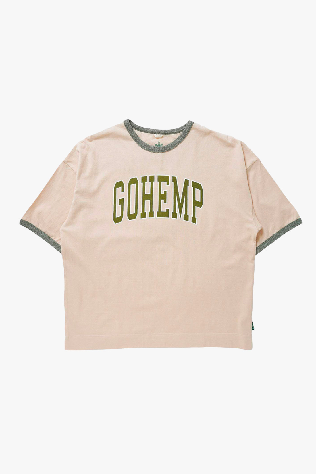 College logo wide ringer tee Green