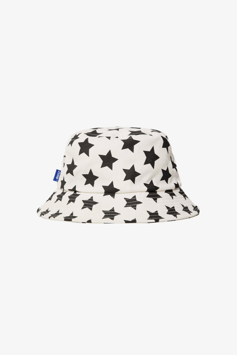 Star bucket hat Ivory/black