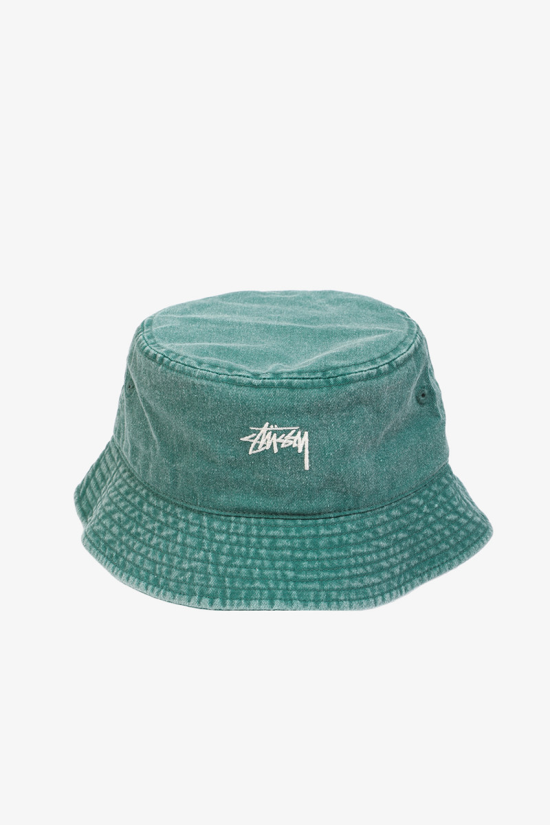 Washed stock bucket hat Green