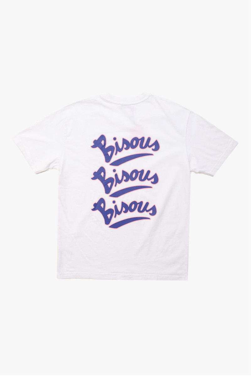 Bisous skateboards Bisous t-shirt gianni White - GRADUATE STORE