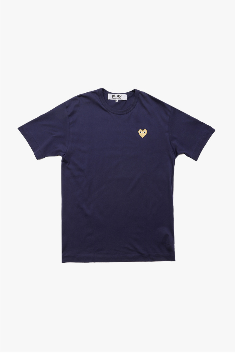 Play gold heart t-shirt Navy