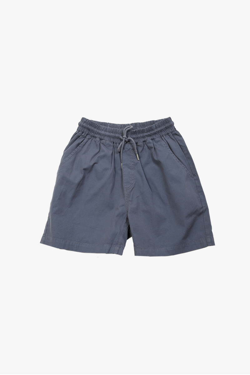 Classic organic twill shorts Petrol blue