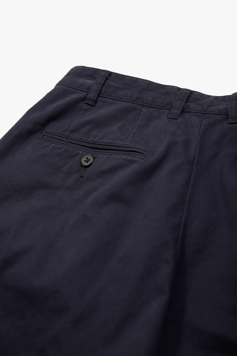 2 pleats twill Dark navy