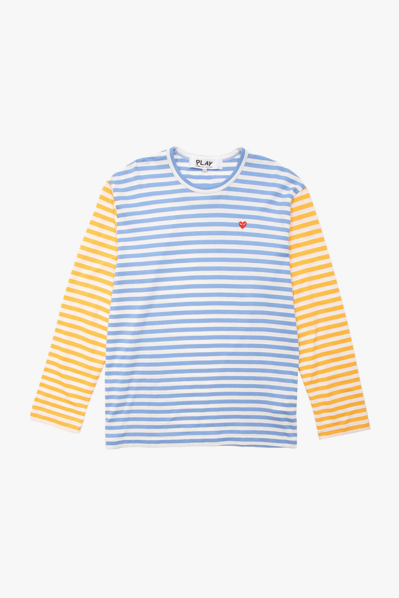 Play bi-color striped t-shirt Blue/yellow