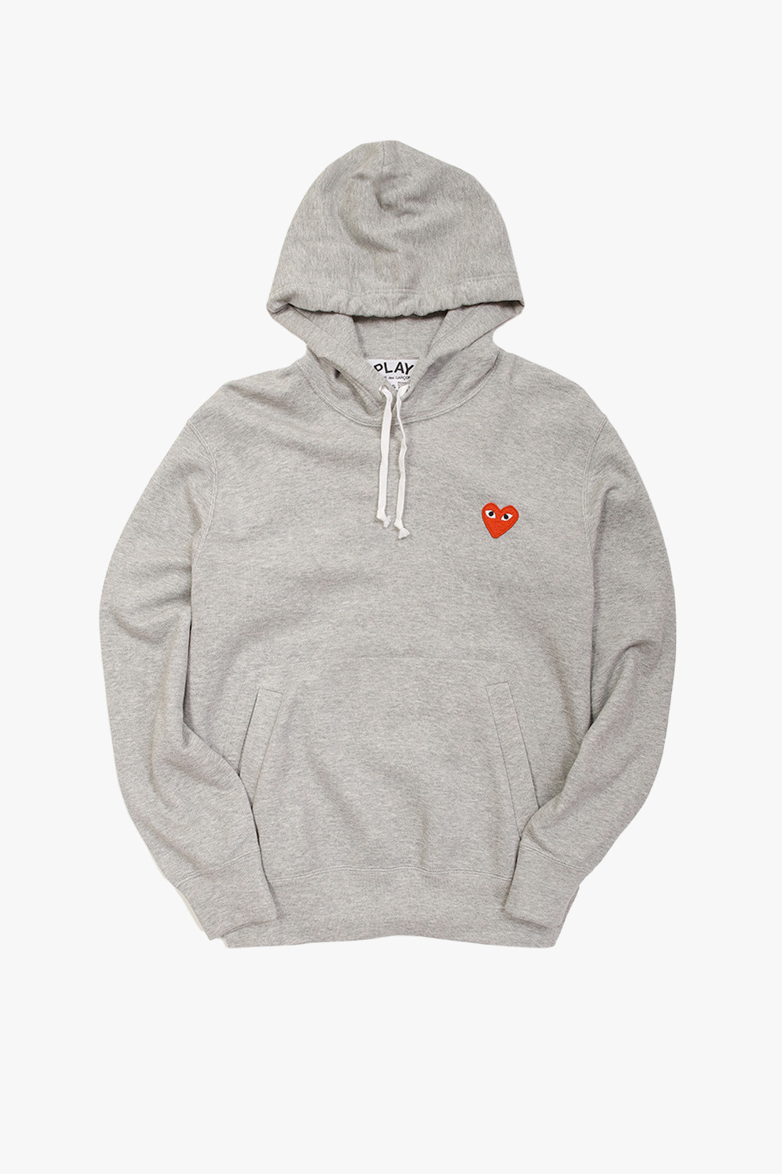 Cdg play hoodie clearance grey