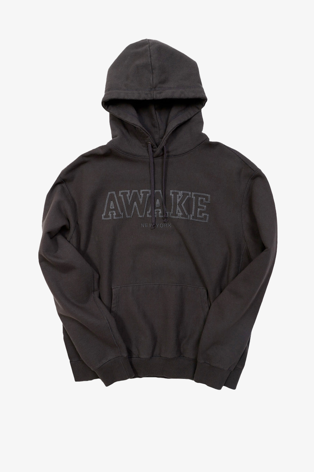 Military logo embroidered Hoodie charcoal
