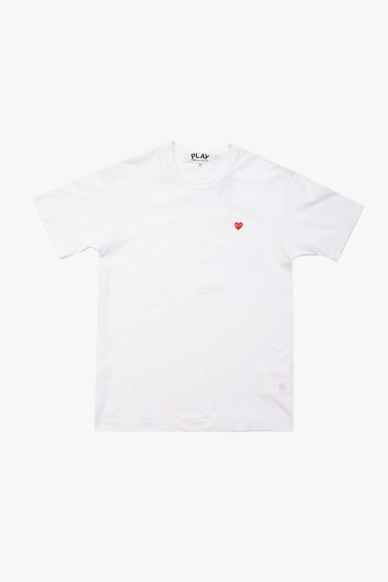 Red play little heart t-shirt White