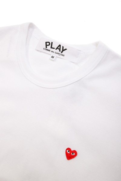 Comme des garçons play Red play little heart t-shirt White - ...