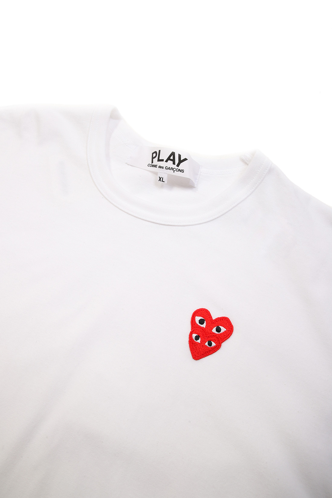 Comme des garçons play Double heart t-shirt White - GRADUATE ... | FR