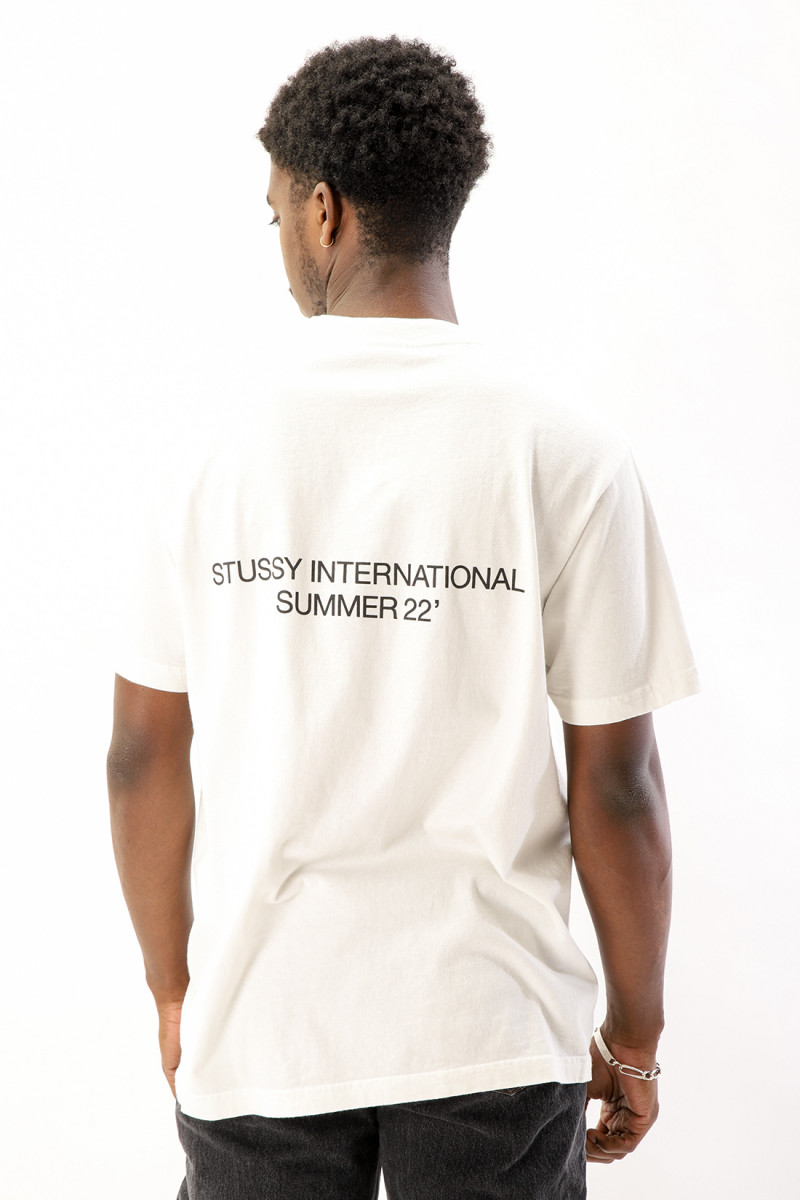 Stussy International '22 pig dyed tee White - GRADUATE STORE