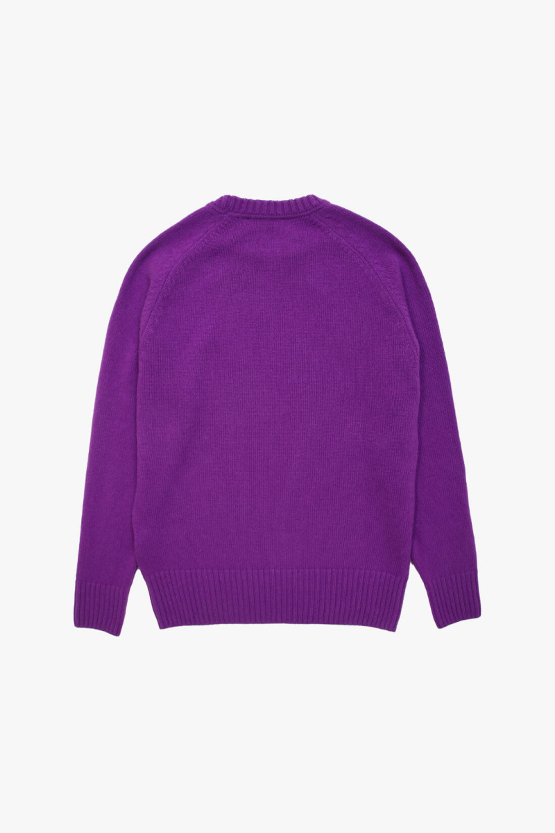 Pull col rond Pourpre