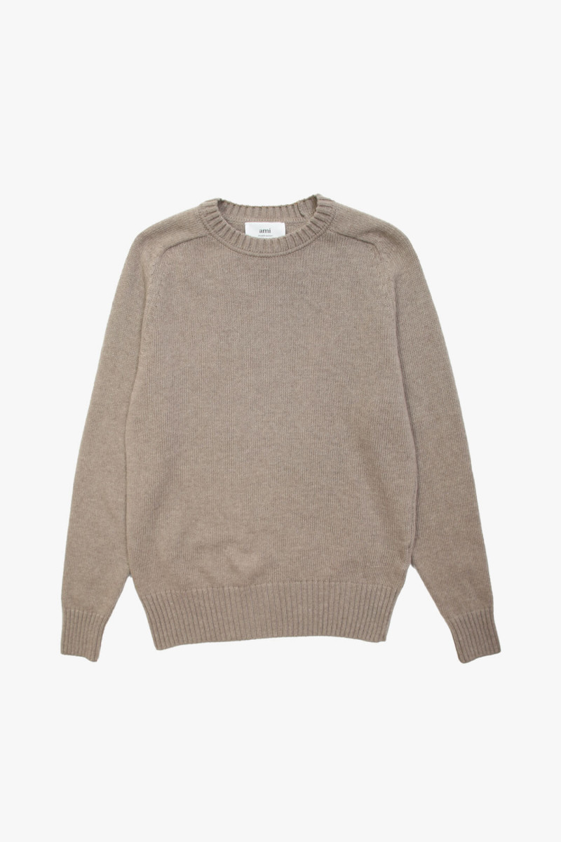 Pull col rond Beige