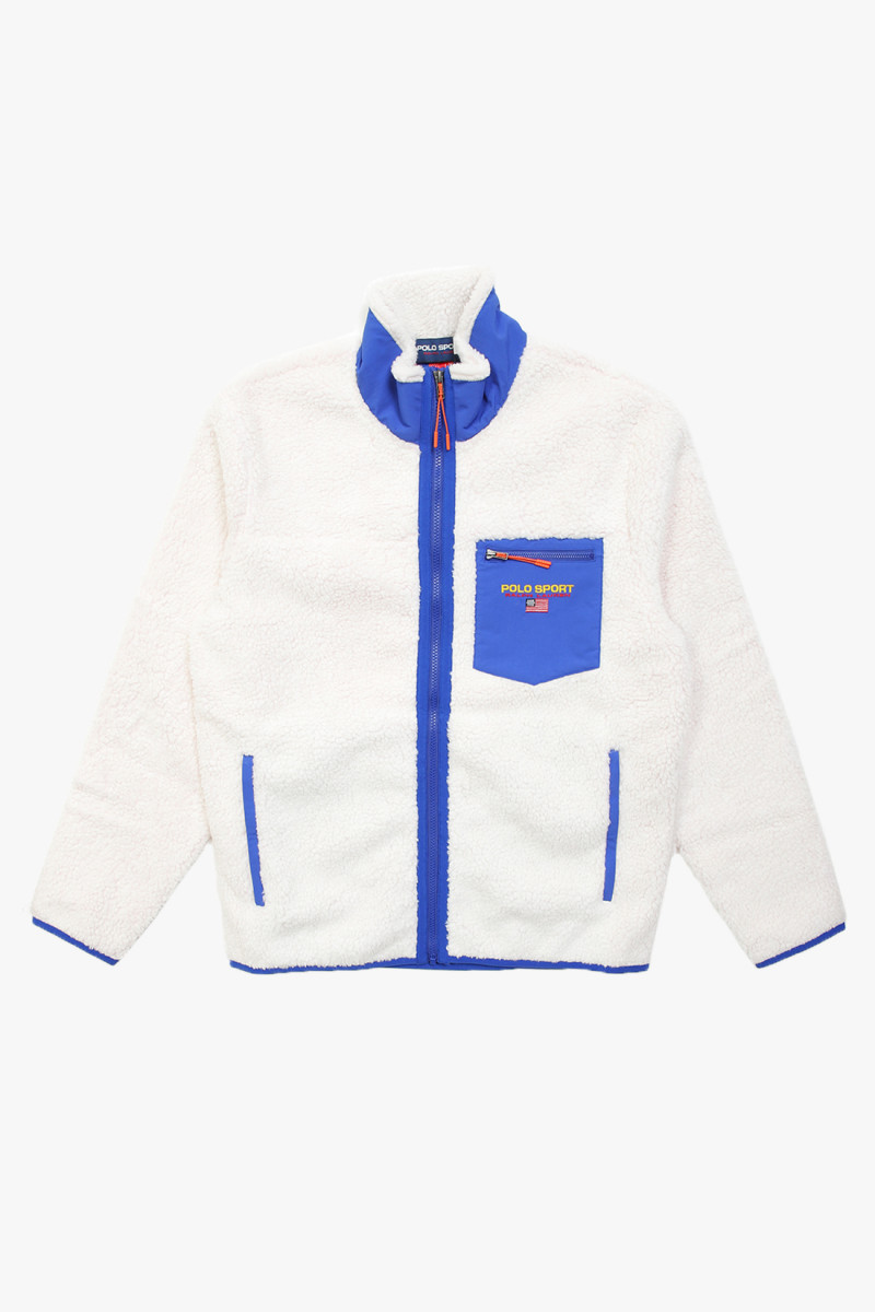 Polo sport fleece jacket Cream/blue